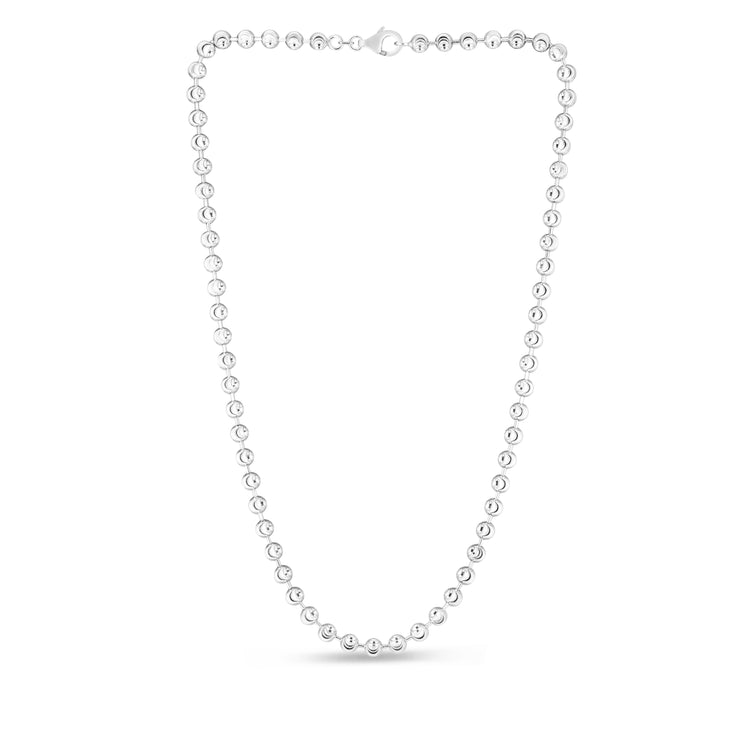 Sterling Silver 5mm Moon-cut Bead Chain