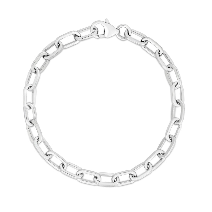 Silver Paperclip Chain Bracelet