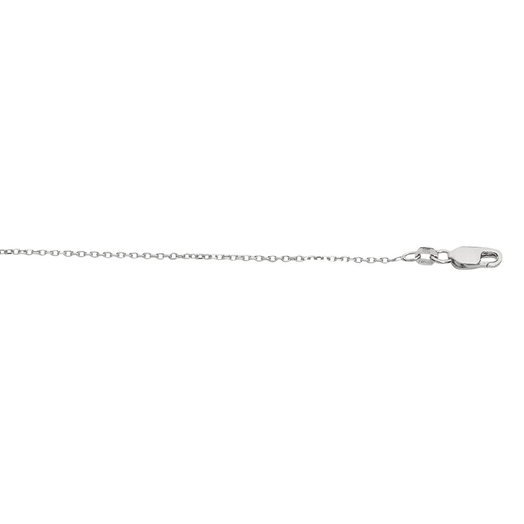 Silver 1.1mm Diamond Cut Cable Chain