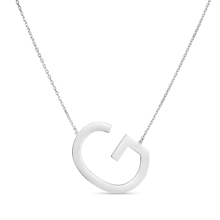 Silver G Letter Necklace