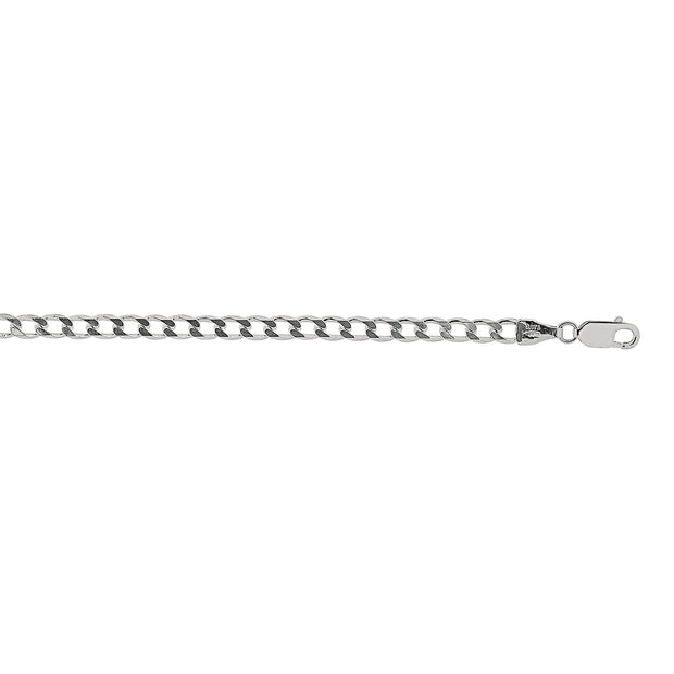 Silver 3.7mm Comfort Curb Chain