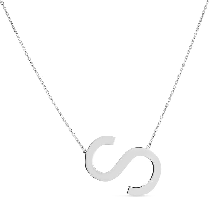 Silver S Letter Necklace