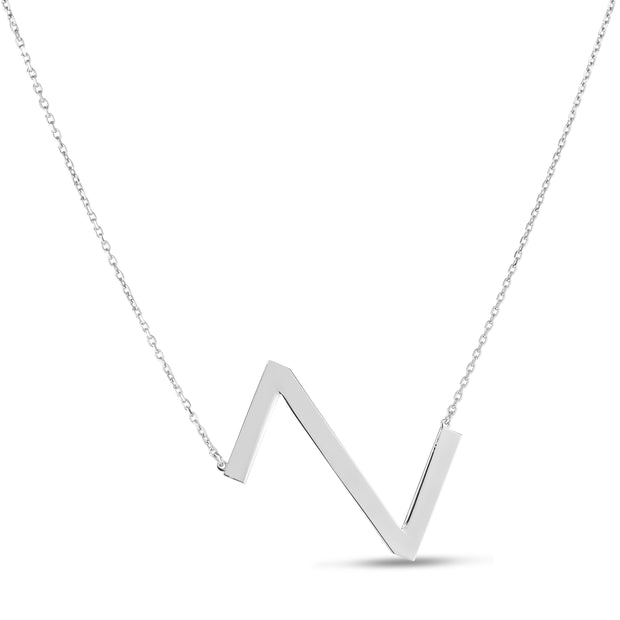 Silver Z Letter Necklace