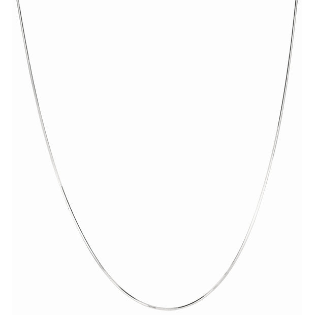 Silver 1.1mm Octogonal Snake Chain