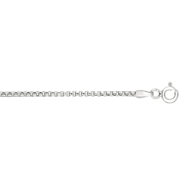 Silver 1.1mm Round Box Chain