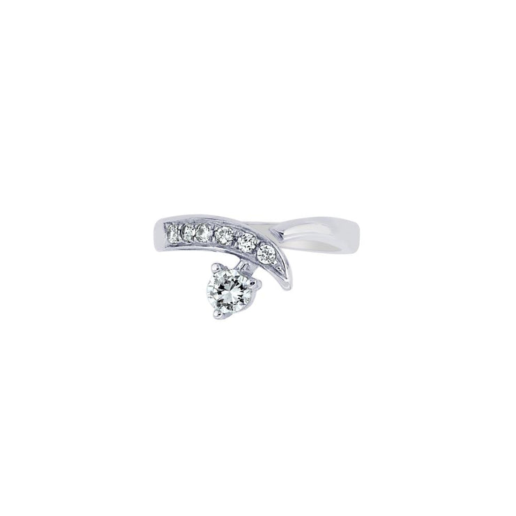 Silver CZ Toe Ring