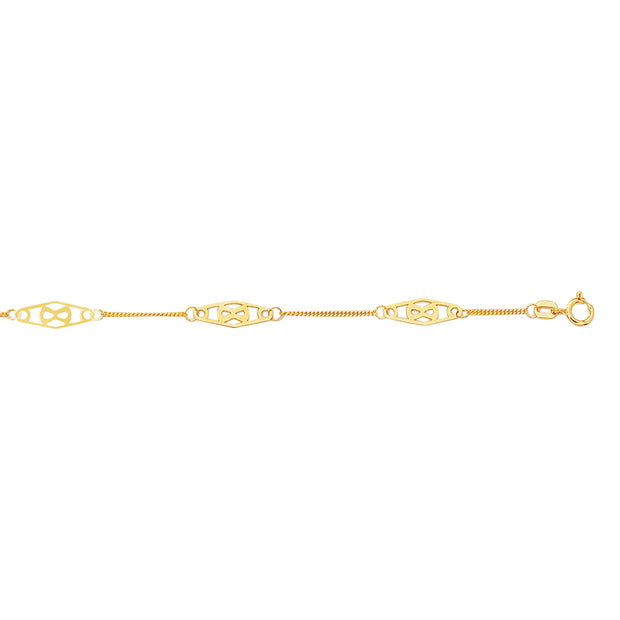 14K Gold Infinity Anklet