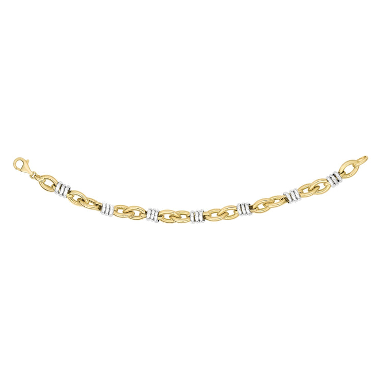 14K Gold Triple Bar Station Heritage Link