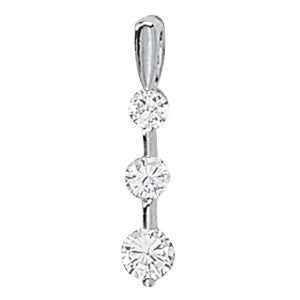 Three Stone Diamond Pendant