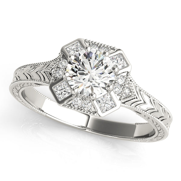 Halo Diamond Engagement Ring