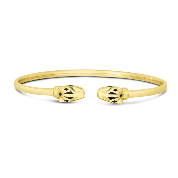 14K Panther Bangle