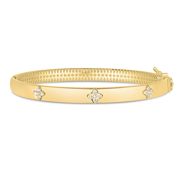 14K Trilogy Diamond Bangle