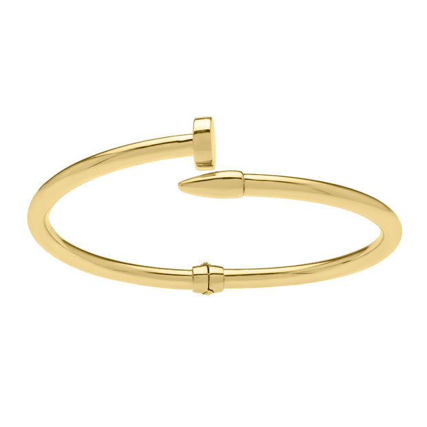 14K Bypass Nail Bangle