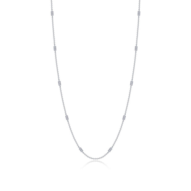 0.6 CTW Adjustable Station Necklace