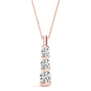 Three Stone Diamond Pendant