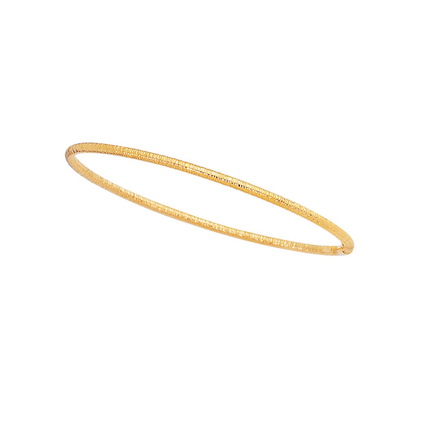 14K Gold Textured Bangle