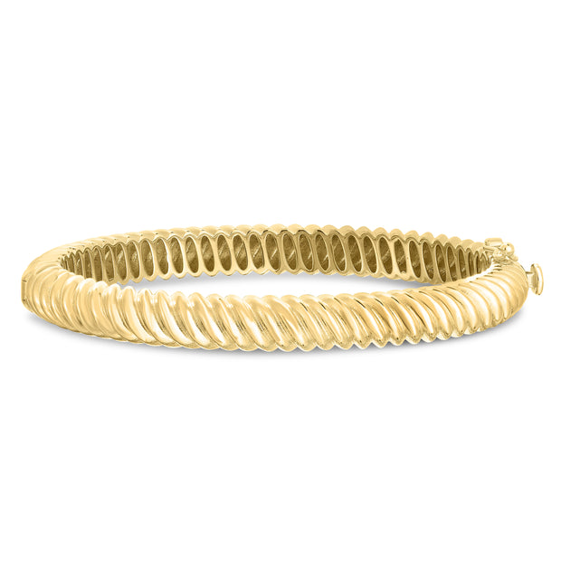 14K Twisted Cable Bangle