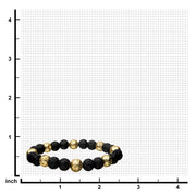 Gold IP & Lava Beads Bracelet