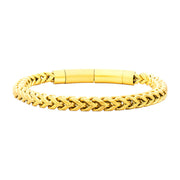 Matte Finish 18Kt Gold IP Stainless Steel Franco Chain Bracelet