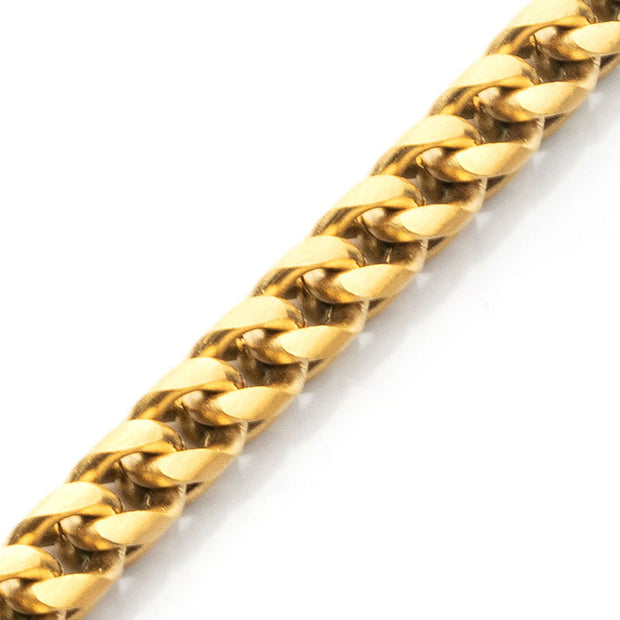 Matte Finish 18Kt Gold IP Stainless Steel Franco Chain Bracelet