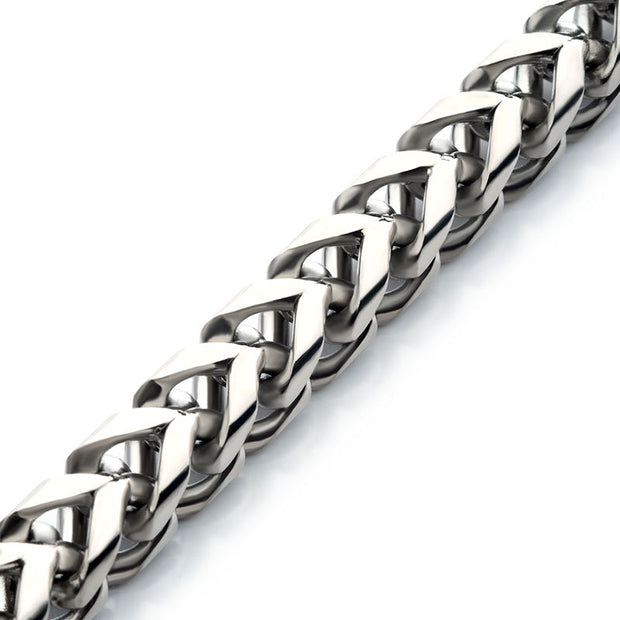 High Polished Finish Stainless Steel Franco Chain Bracelet