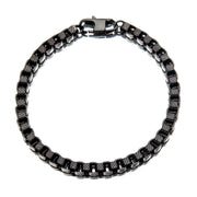 Stainless Steel Black IP 5.5mm Round Box Chain with Lobster Clasp