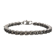 Matte Stainless Steel 5mm Byzantine Bracelet