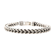 Stainless Steel Silver IP Franco Chain Bracelet