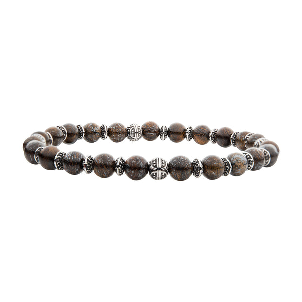 Bronze Stones with Black Oxidized Beads Bracelet