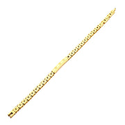 Trim Cut with Etched Cross 18Kt Gold IP Bracelet