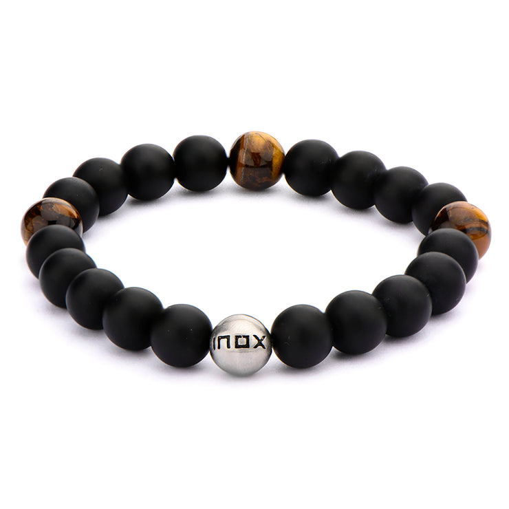 Tigers Eye Stone Bead Bracelet