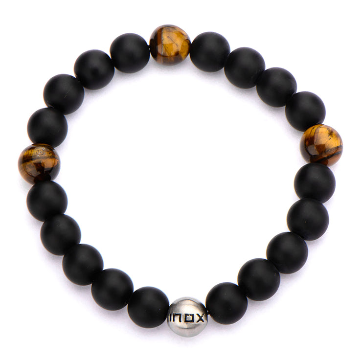 Tigers Eye Stone Bead Bracelet