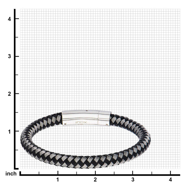 Black & White Thread Braided Woven Bracelet