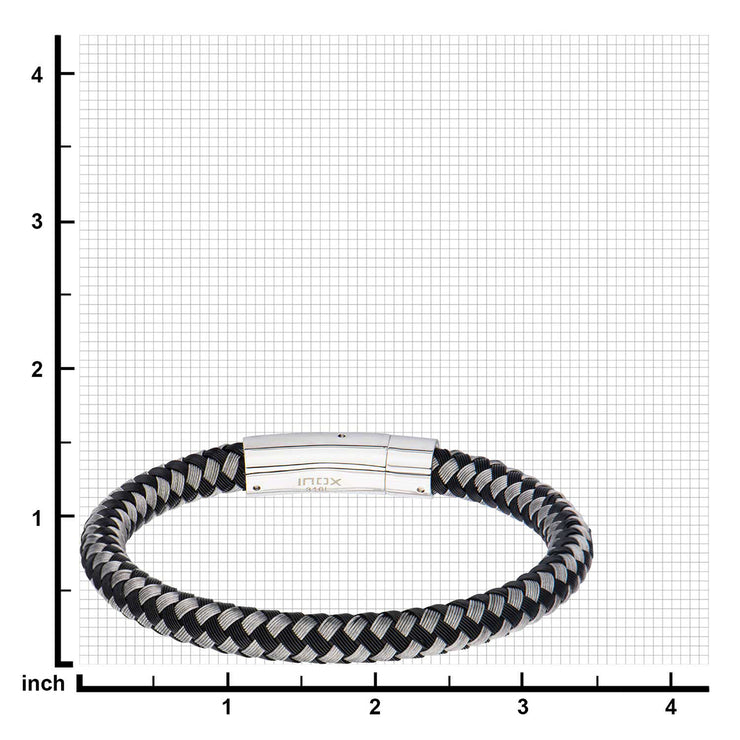 Black & White Thread Braided Woven Bracelet