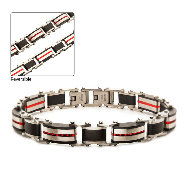 Black & Red IP Dante Link Bracelet