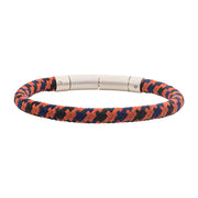 6mm Burnt Orange, Blue & Black Nylon Cord Bracelet