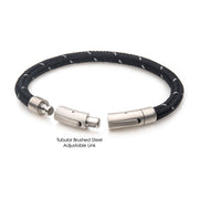 6mm Black Reflective Nylon Cord Bracelet