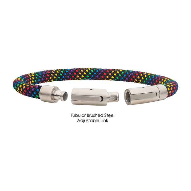 6mm Rainbow Nylon Cord Bracelet