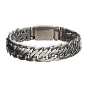 Matte Stainless Steel Double Helix Chain Bracelet