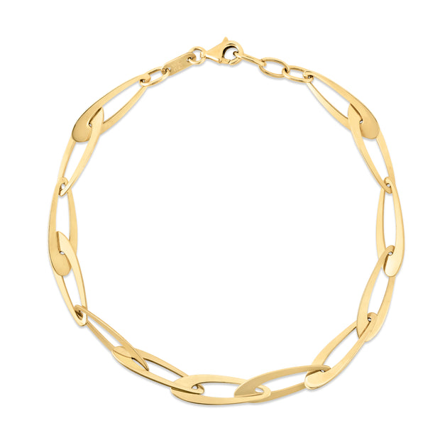 14K Gold Italian Oval Links Chain