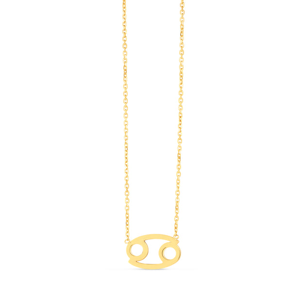 14K Gold Cancer Necklace