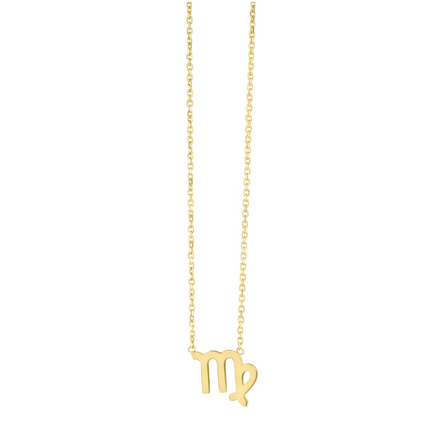 14K Gold Virgo Necklace