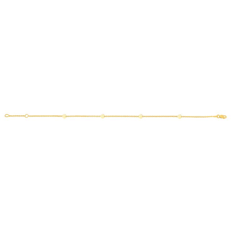 14K Gold Heart Anklet