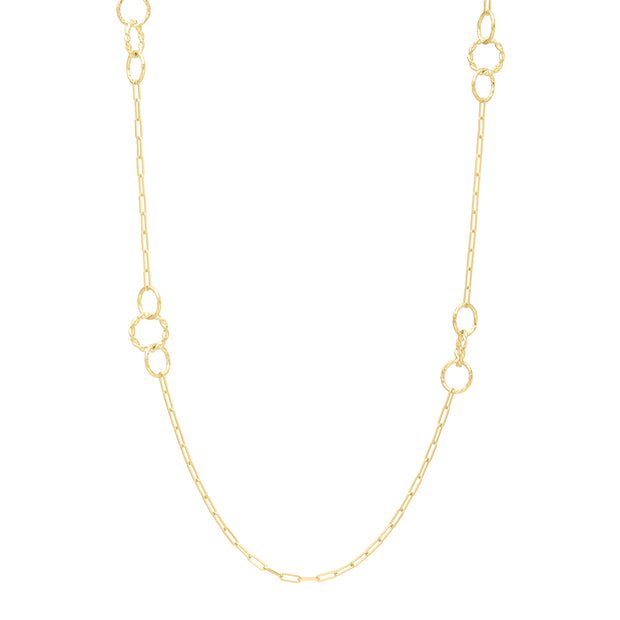 14K Twisted Link Paperclip Necklace