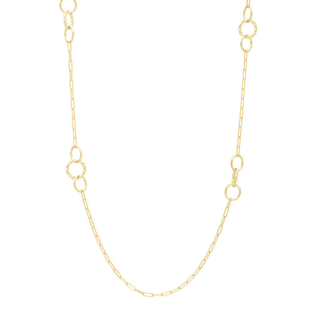 14K Twisted Link Paperclip Necklace