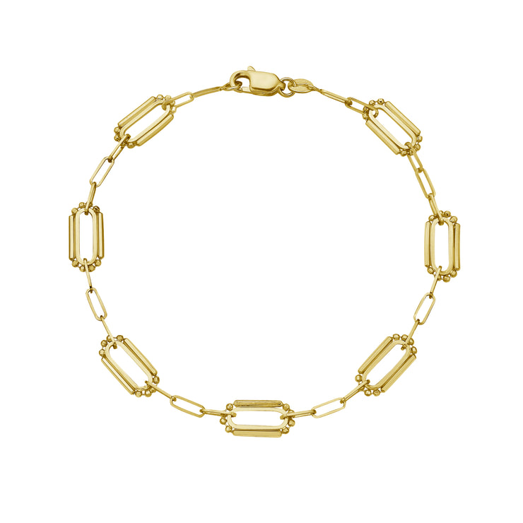 14K Pallina Paperclip Link Bracelet