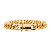 8mm 18Kt Gold IP Miami Cuban Chain Bracelet