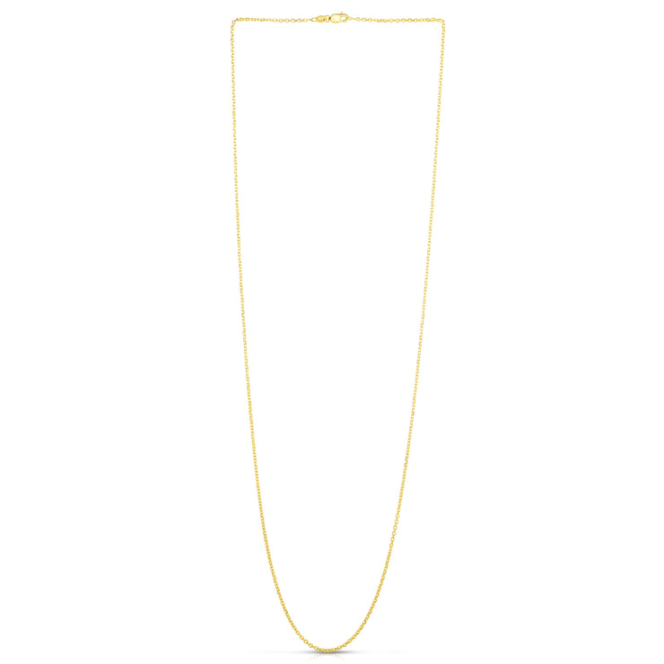 14K Gold 1.5mm Diamond Cut Cable Chain