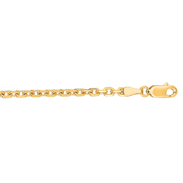 14K Gold 2.6mm Classic Cable Chain