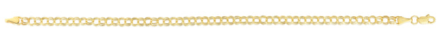 14K Gold Mini Double Link Charm Bracelet